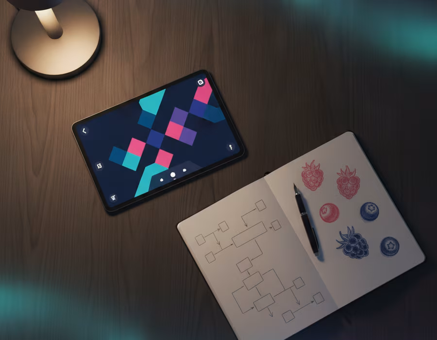 Aurora-lit illustration of the social gaming model behind MALINA FZ LLE